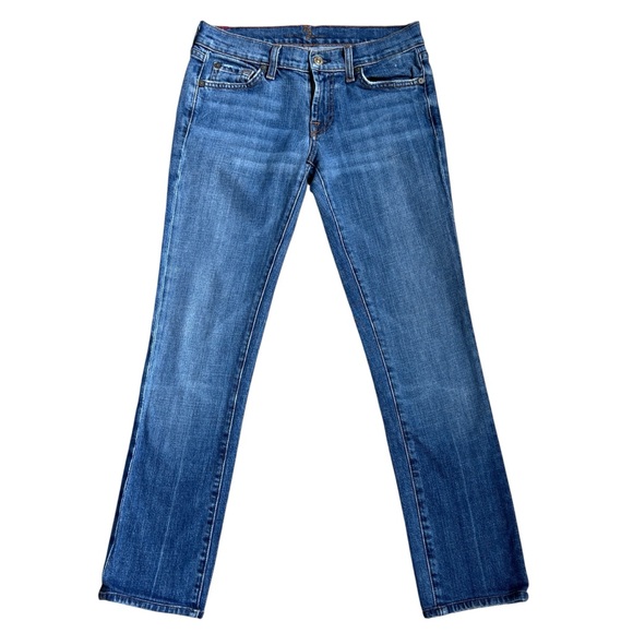 7 For All Mankind Roxanne Blue Denim Jeans Size 25 - Picture 1 of 8